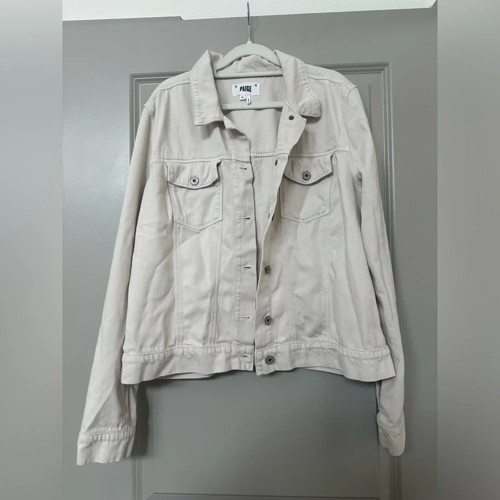 PAIGE Light Beige Jean Jacket